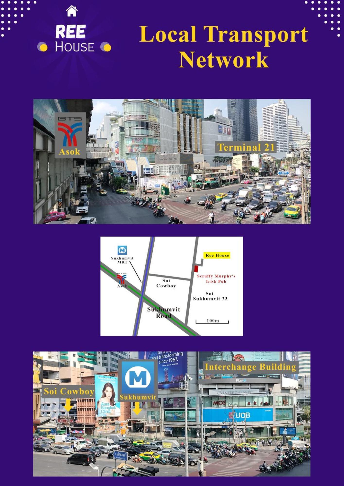 曼谷 Ree House@Soi Cowboy-Asoke Bts-Mrt酒店 外观 照片